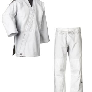 ADIDAS Judo-Anzug J650 "Contest" weiß/schwarze Streifen