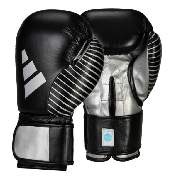 ADIDAS Kickbox Handschuhe Leder black/silber