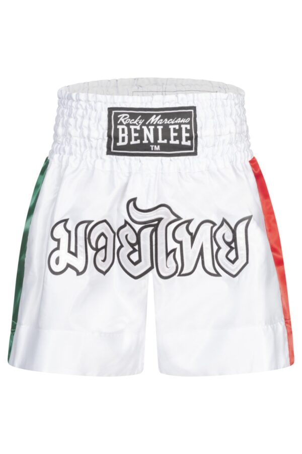 BENLEE Muay Thai Shorts GOLDY - Weiß/Grün/Rot